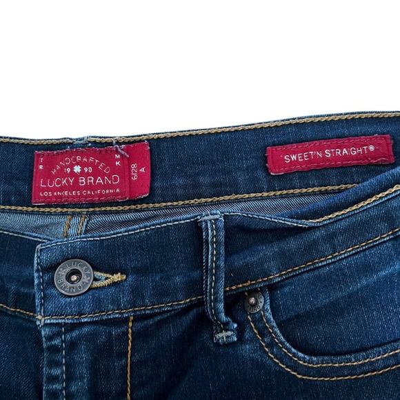 LUCKY BRAND Sweet n Straight Mid-Rise Dark Wash Jeans Womens Size 6 - Picture 4 of 12